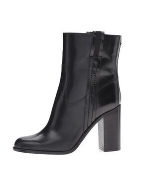 KATE SPADE Basie Black Leather Pull On High Heel Ankle Boots US 7